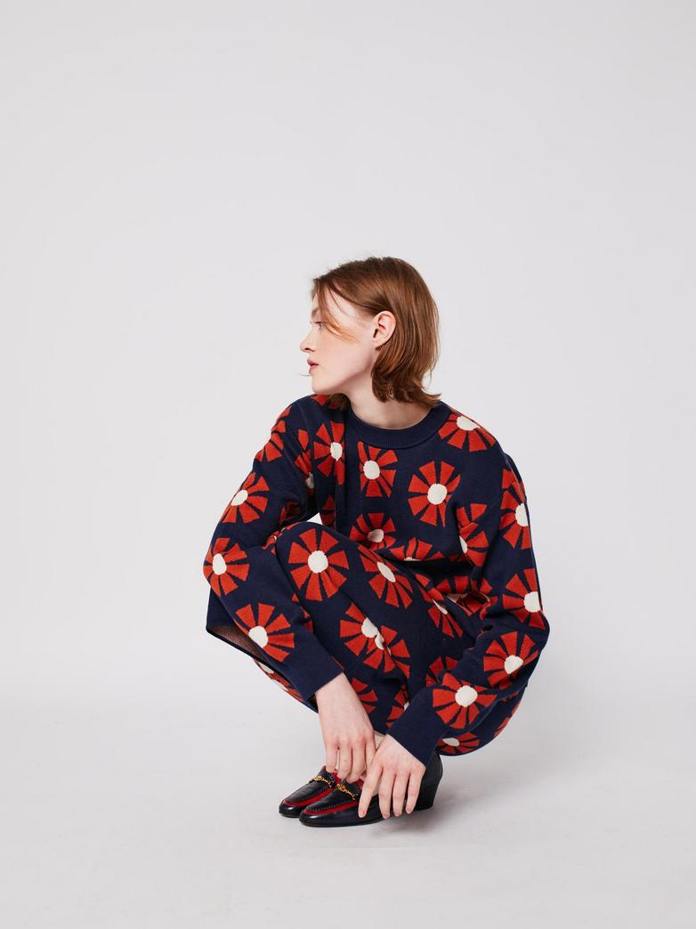 Jersey jacquard Flower