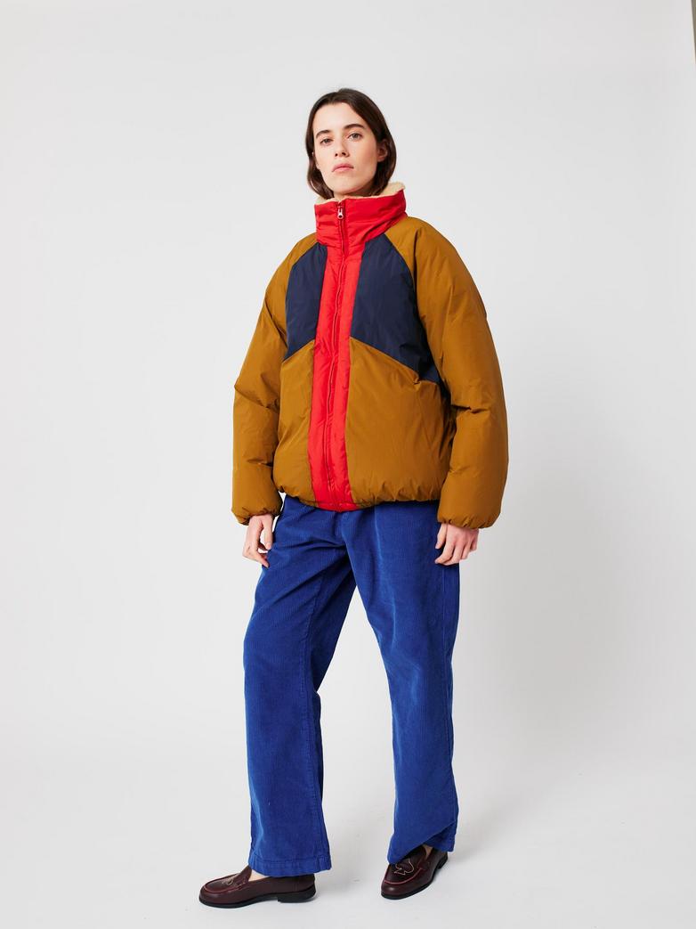 Anorak acolchado color block