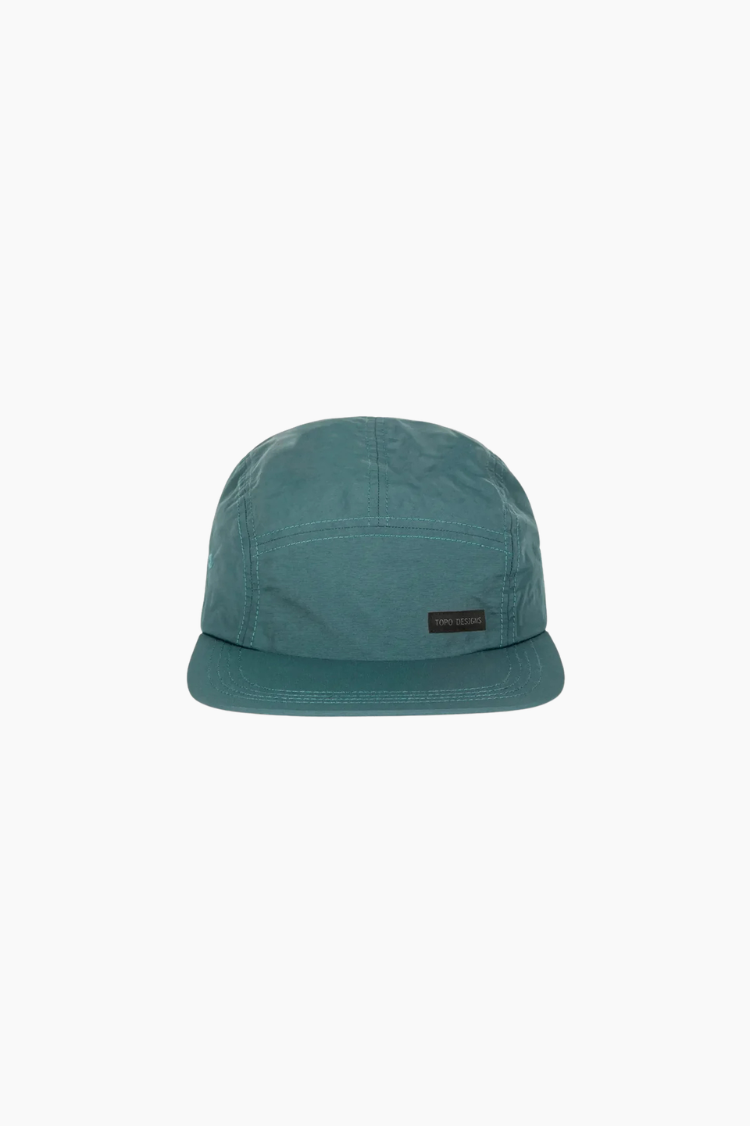Gorra Topo Designs Nylon Camp Hat Juniper verde 5 paneles