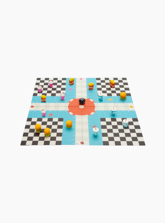 Juego de mesa Ludos Diner Balvi estilo retro con piezas de comida