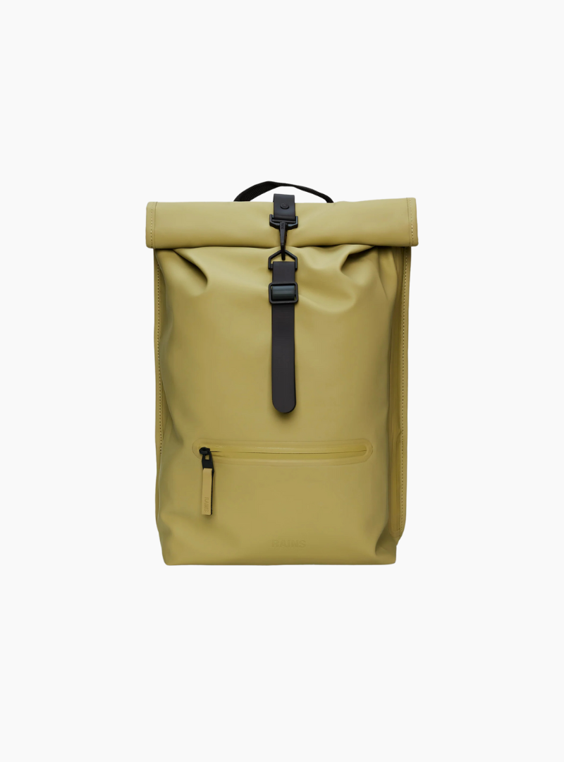 mochila rains rolltop rucksack khaki verde impermeable unisex