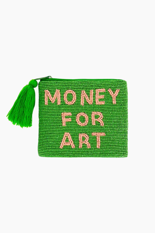 monedero money for art helio ferretti verde bordado