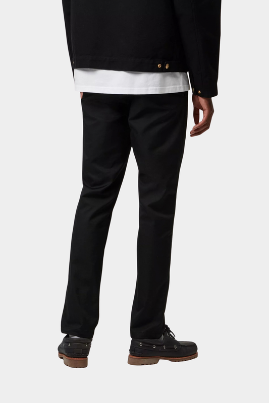 Vista trasera del pantalón Sid Black Rinsed de Carhartt WIP