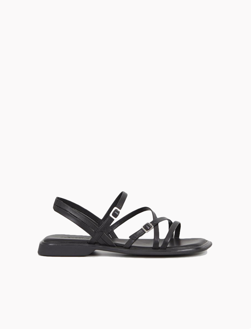 sandalia piel vagabond izzy negra mujer