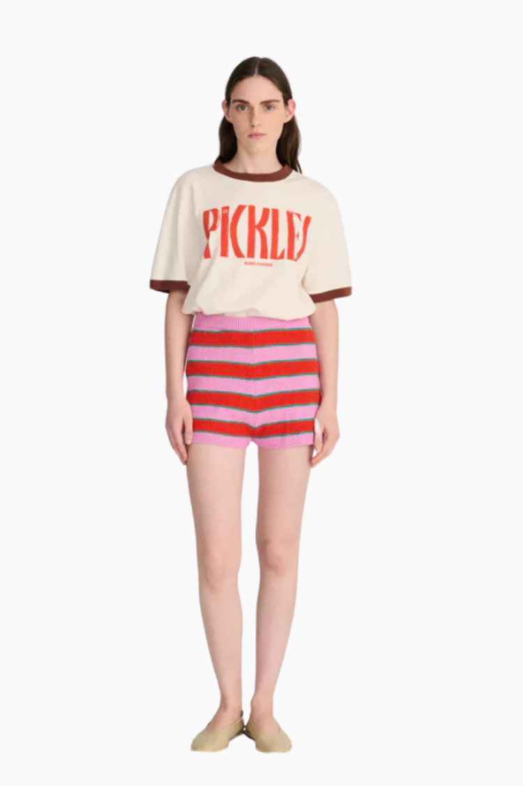 Shorts Bobo Choses rayas multicolor mujer algodón orgánico