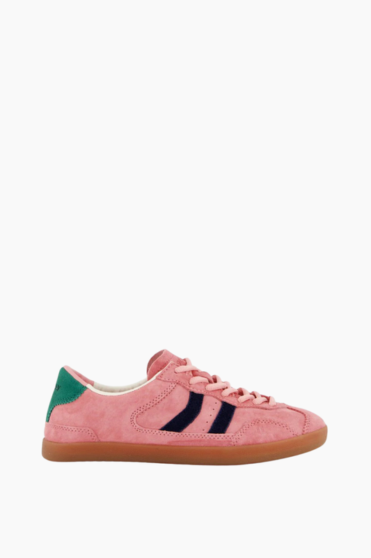 Zapatillas rosas Coolway Kizuna para mujer en serraje con suela de goma estilo retro