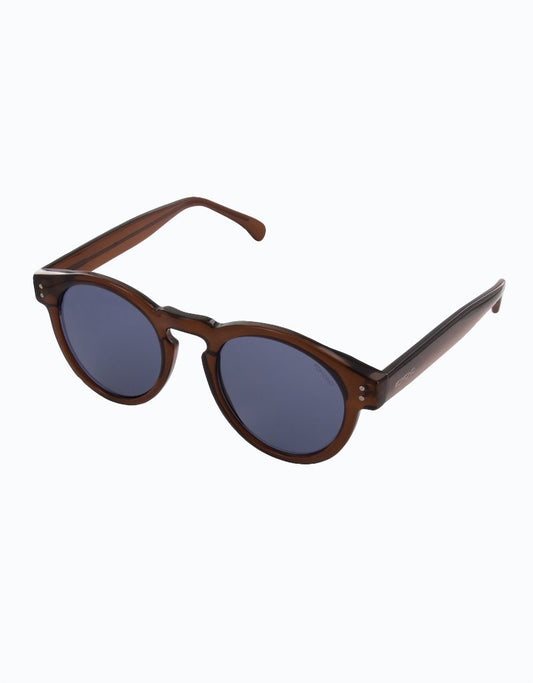 Gafas de sol Clement Cocoa de Komono con montura marrón cacao y lentes azul ahumado