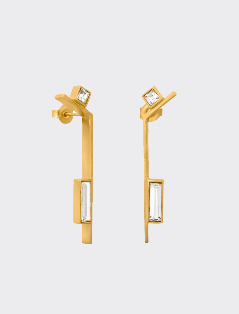 Pendientes geoda midi  gold