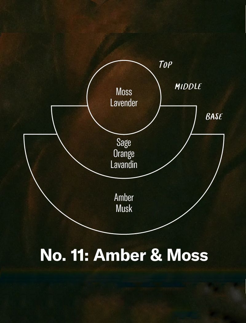 Vela aromática standard - NO. 11 Amber & Moss