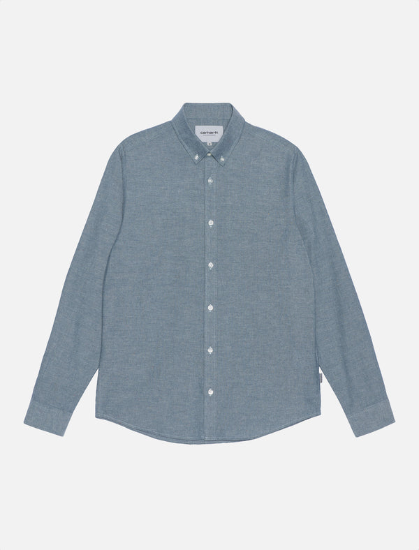 Camisa L/S Kyoto - blue (stone washed) - Tequila Sunset